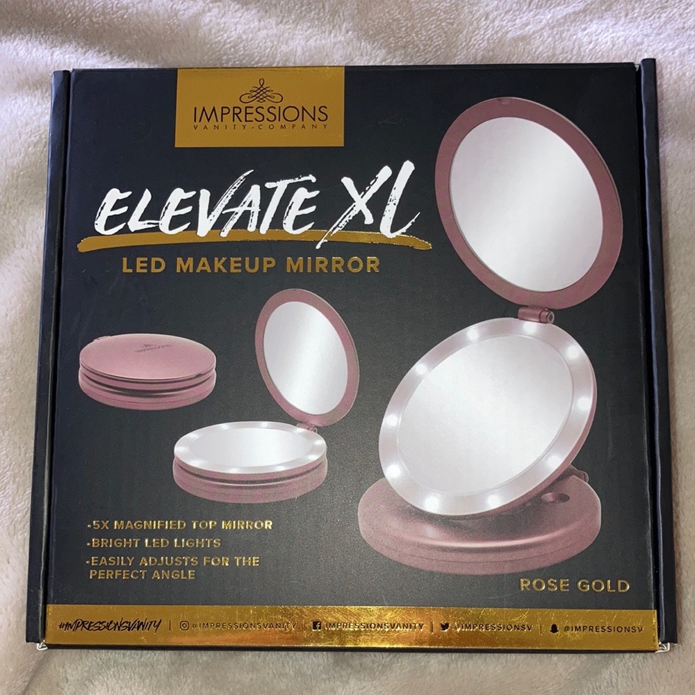 Impressions vanity Rose Gold Elevate XL LED mirror